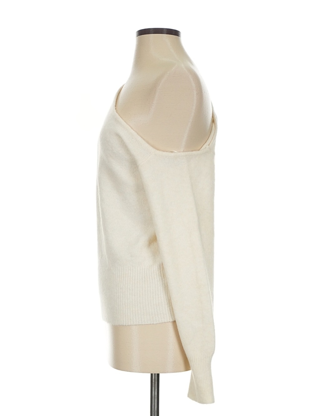 12th Tribe Margot Cream Asymmetrical Sweater - Size S - Picture 12 of 16